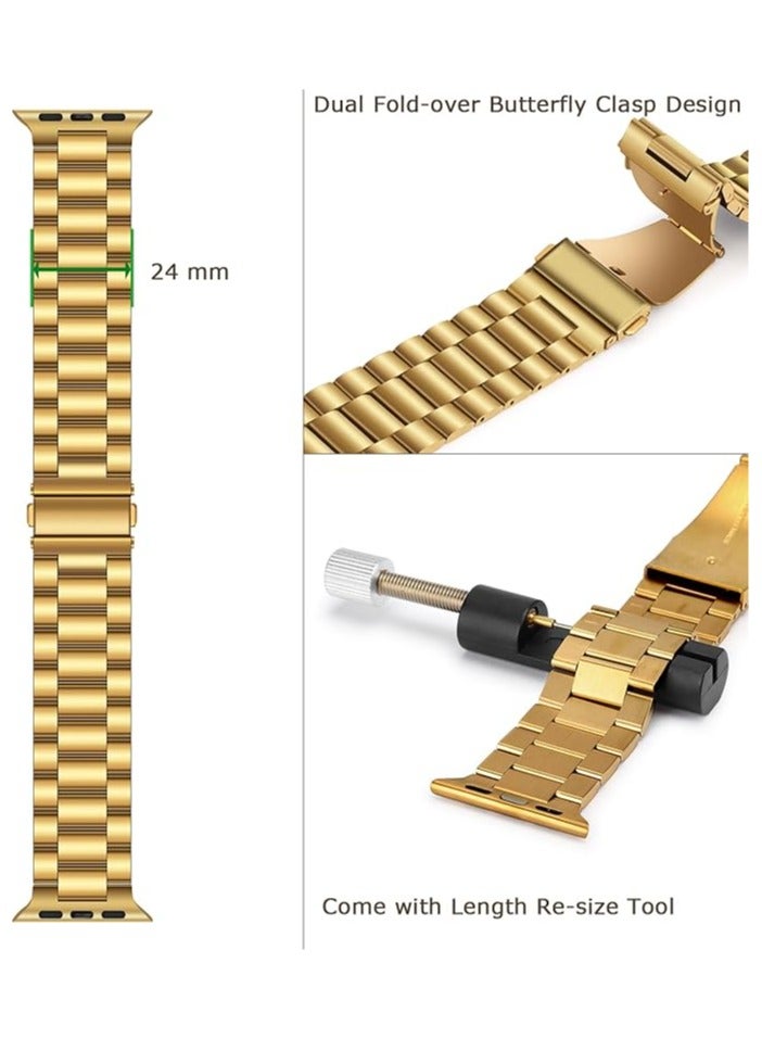 سوار ساعة ذكية من المعدن من الفولاذ المقاوم للصدأ 42 مم 44 مم 45 مم 49 مم - Image 2